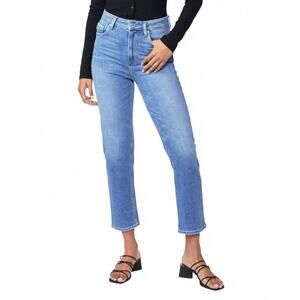NEW PAIGE women's stella crop jeans in seawater distressed